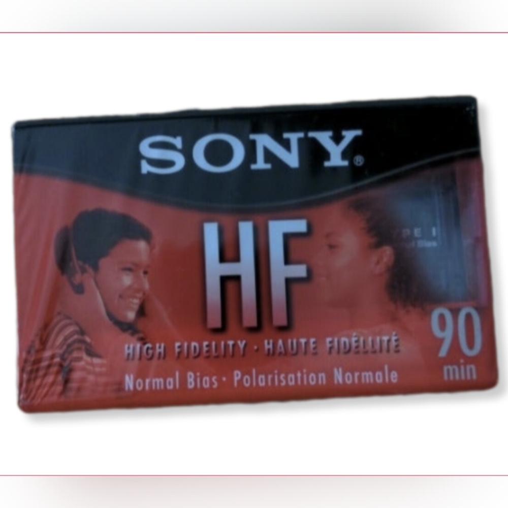 Sony Blank Cassette Tape HF90 Minute Blank Audio Cassette Tape Sealed